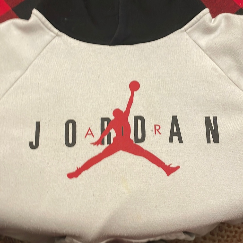 White black red Jordan hoodie
